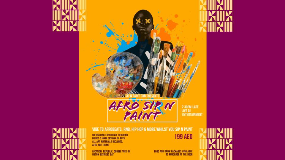 Sip N Paint в DXB - крупнейшее мероприятие Paint & Sip в ОАЭ 