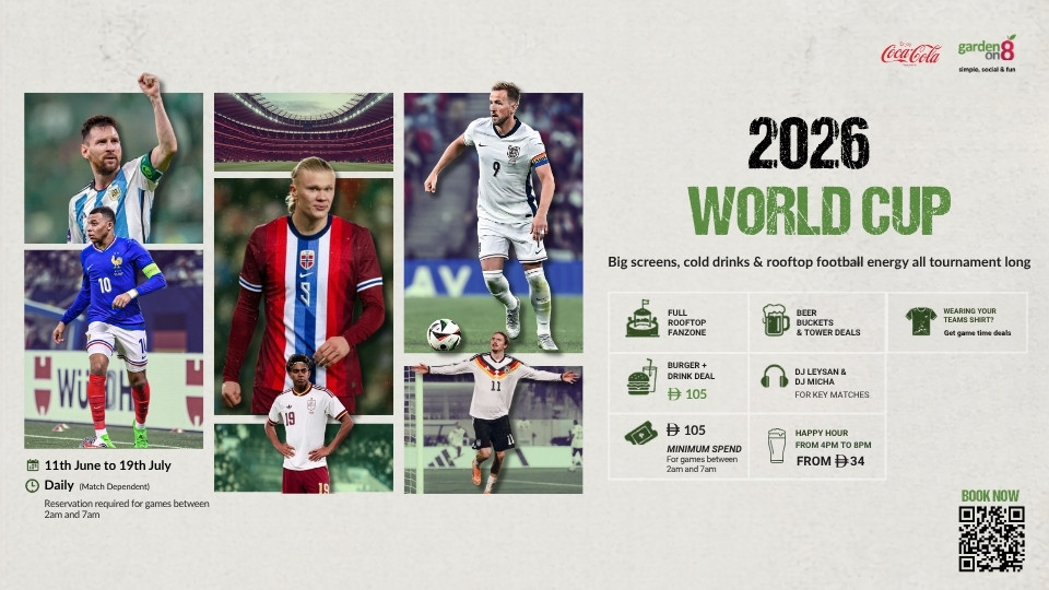 The Ultimate World Cup Rooftop Experience at garden on 8